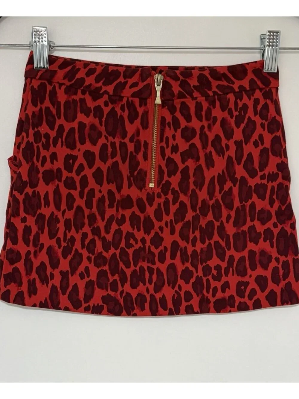 KATE SPADE KIDS GIRLS RED CHEETAH A-LINE SKIRT SZ: 128/ 8Y